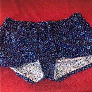 Blue Patterned Shorts